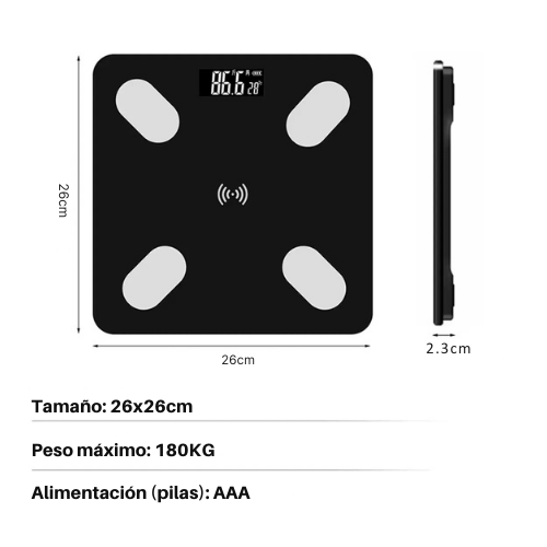 BÁSCULA DIGITAL CON BLUETOOTH