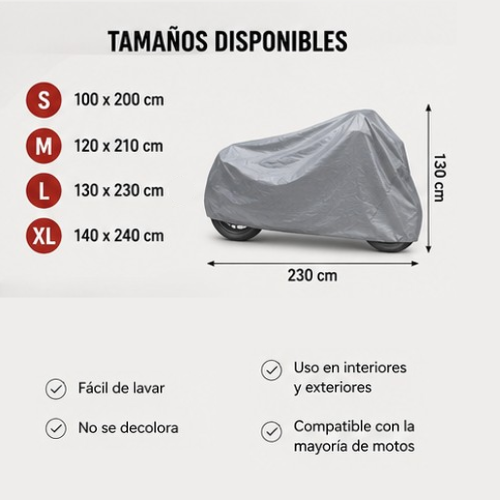 FUNDA IMPERMEABLE PARA MOTOCICLETA