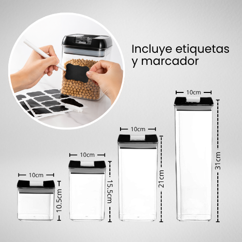Set de 7 Organizadores Herméticos Premium