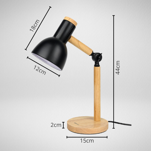 LÁMPARA LED DE MADERA AJUSTABLE