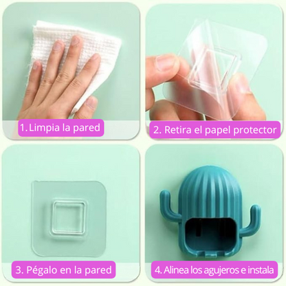 PORTA CEPILLO EN FORMA DE CACTUS